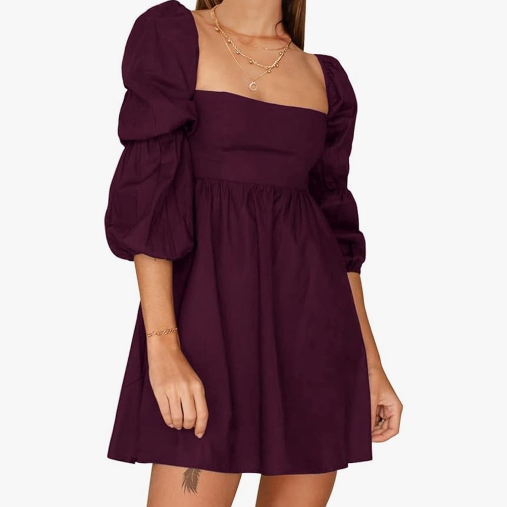 NEVER WORN! maroon babydoll dress size XL